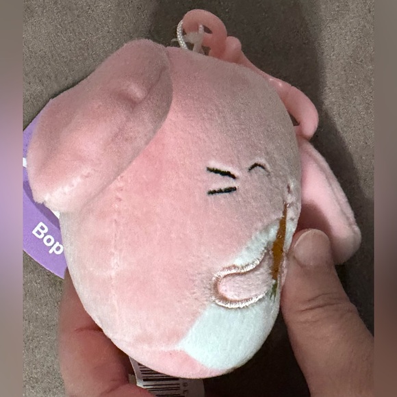 Kellytoy Bop the Carrot Bunny Squishmallow Clip-on Backpack Stuffed Plush Toy - Picture 6 of 13